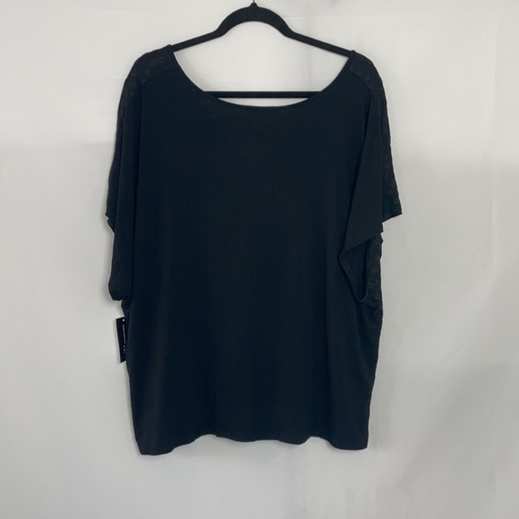 Inc International Concepts Black Twist Front Top - Picture 6 of 9